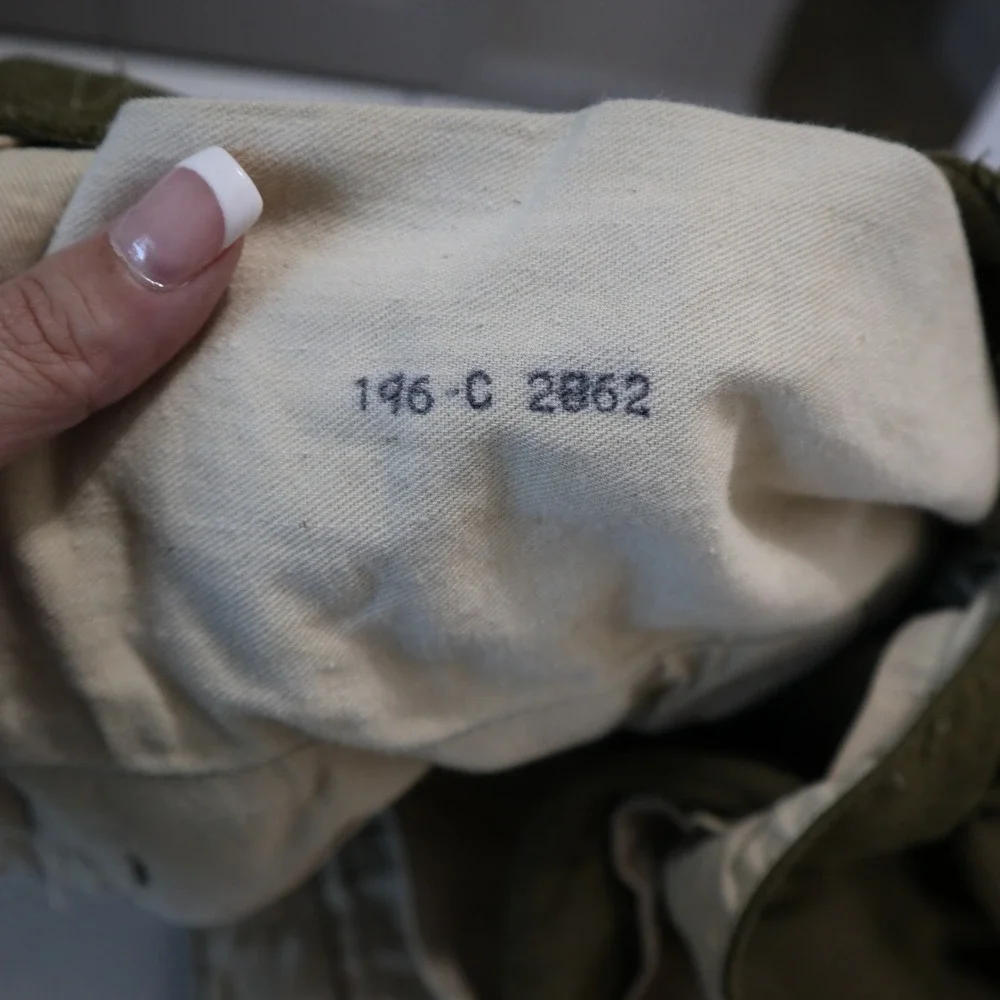 Vintage 1950s US Army Wool Field Trousers Mens 31 Olive Drab Button Fly Military